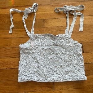 Size small Kendall and Kylie brand! Light blue, great condition, cute tie straps